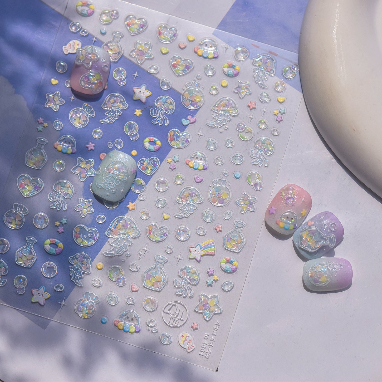 Hello Claws | Bubble Jelly Fish Nail Deco Sticker