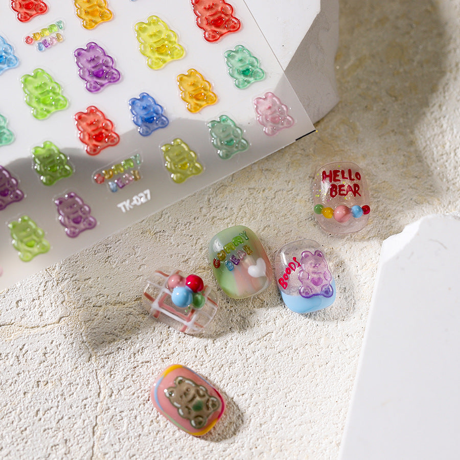 Hello Claws | Candy Bear Jelly Nail Deco Sticker