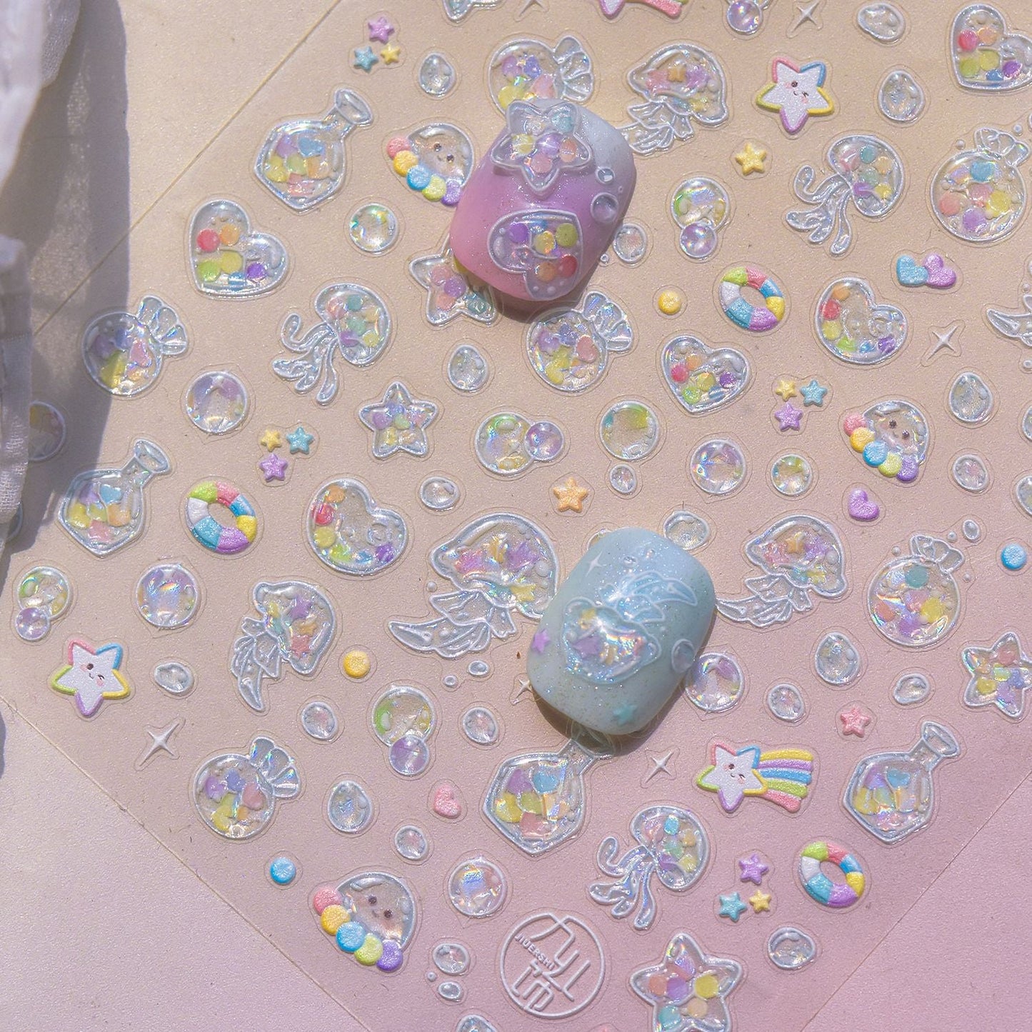 Hello Claws | Bubble Jelly Fish Nail Deco Sticker