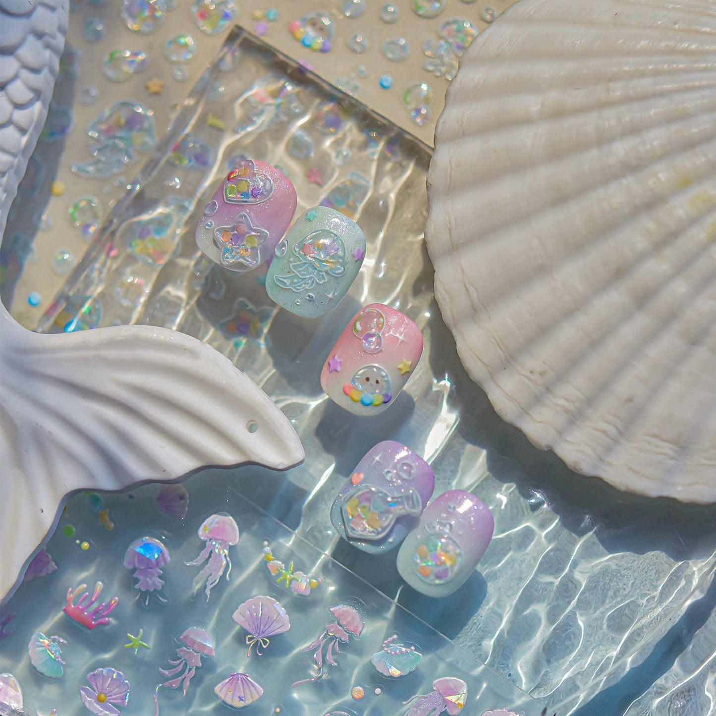 Hello Claws | Bubble Jelly Fish Nail Deco Sticker