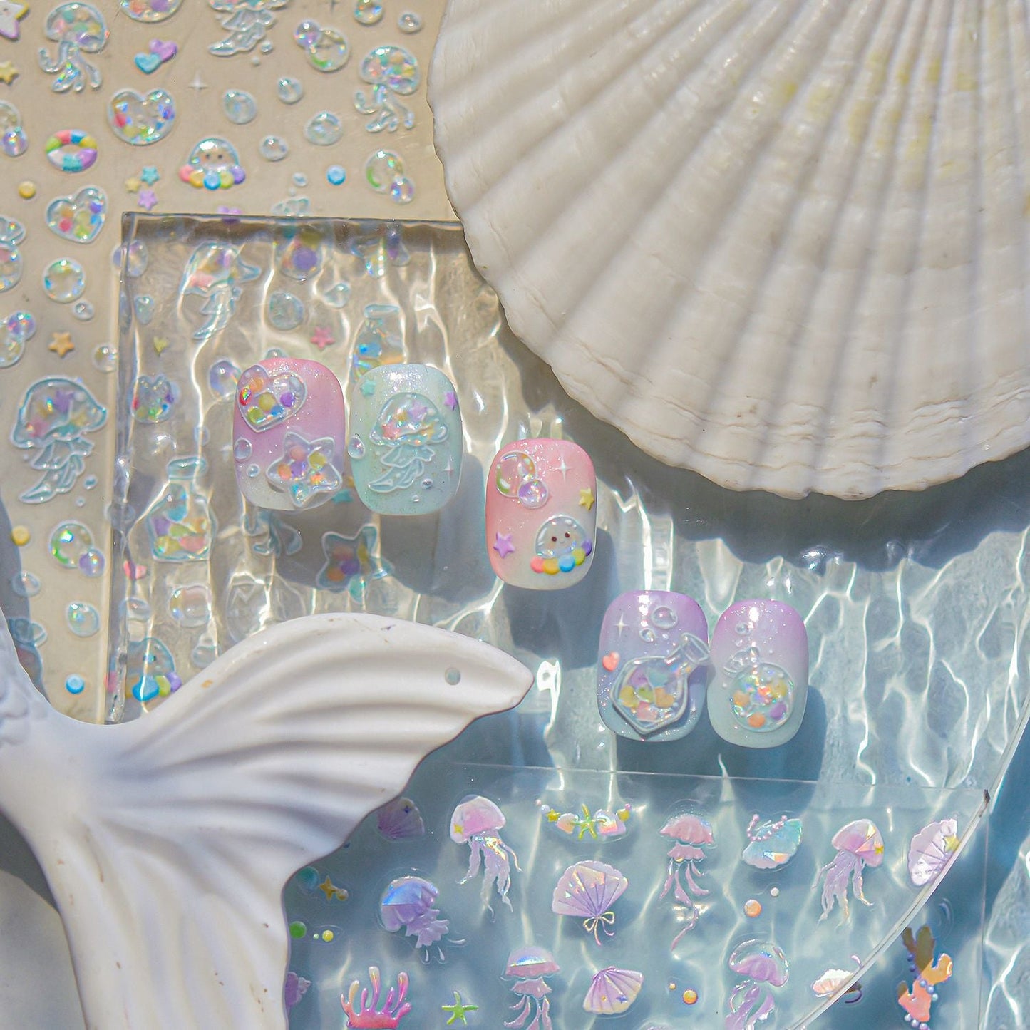 Hello Claws | Bubble Jelly Fish Nail Deco Sticker