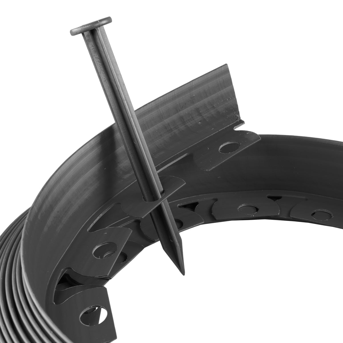 Lawn Border Set, Easy Border 40mm Black 10m With Pegs for Home and Garden Use