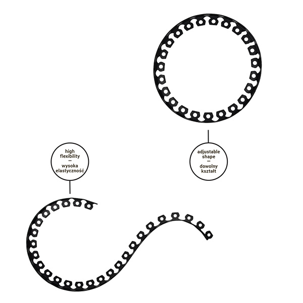 Lawn Border Set, Easy Border 40mm Black 10m With Pegs for Home and Garden Use