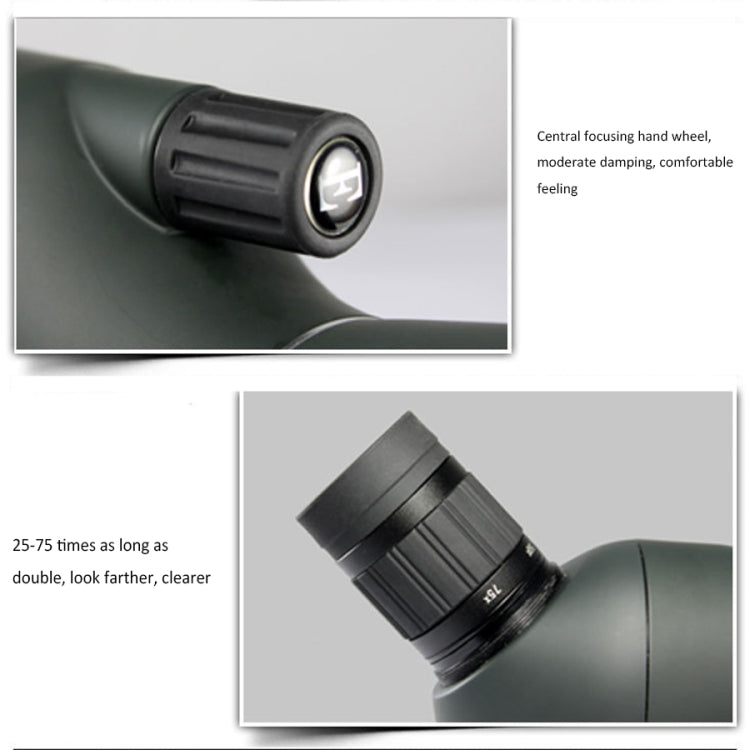 Maifeng 25-75x70 Professional High Definition High Times Outdoor Zoom Monocular Astronomical Telescope, 75x70