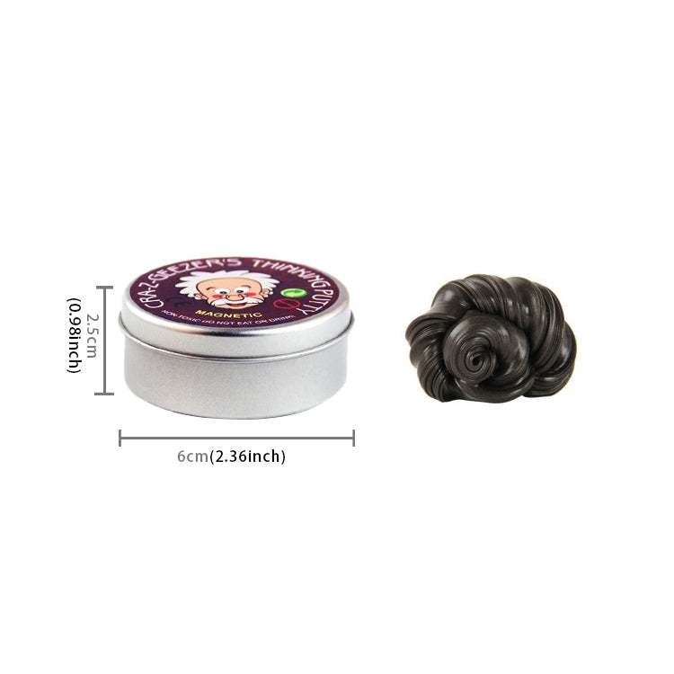 DIY Plasticine Slime Magnetic Rubber Mud Stress Reducer Anti-Anxiety Bouncing Putty Magic Clay Education Toy for Kids and Adults, Small Iron Box Size: 6x2.5cm