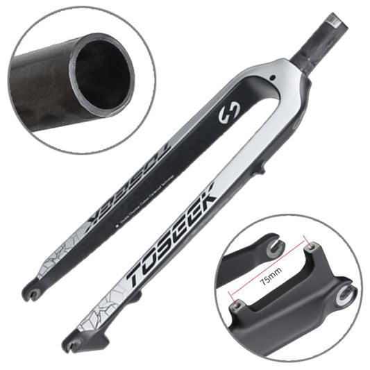 TOSEEK Ultra Light 26 Inch 385mm Mountain Bike Full Carbon Front Fork Straight Tube Disc Brake, 26 Inch 385mm