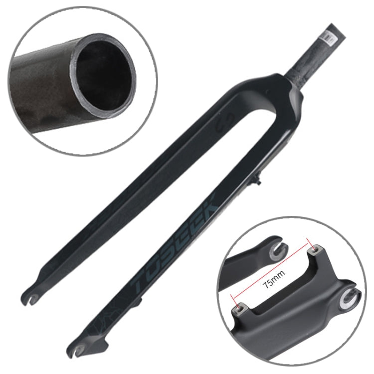 TOSEEK Ultra Light 27.5 Inch 405mm Mountain Bike Full Carbon Front Fork Straight Head Tube Disc Brake, 27.5 Inch 405mm