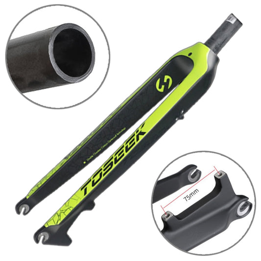 TOSEEK Ultra Light 29 Inch 435mm Mountain Bike Full Carbon Front Fork Straight Head Tube Disc Brake, 29 Inch 435mm