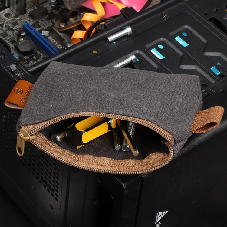14.5 x 9 x 3cm Electrician Repair Hardware Tool Carrying Bag, 14.5 x 9 x 3cm (Grey), 14.5 x 9 x 3cm (Khaki), 14.5 x 9 x 3cm (Forest Green), 14.5 x 9 x 3cm (Army Green)