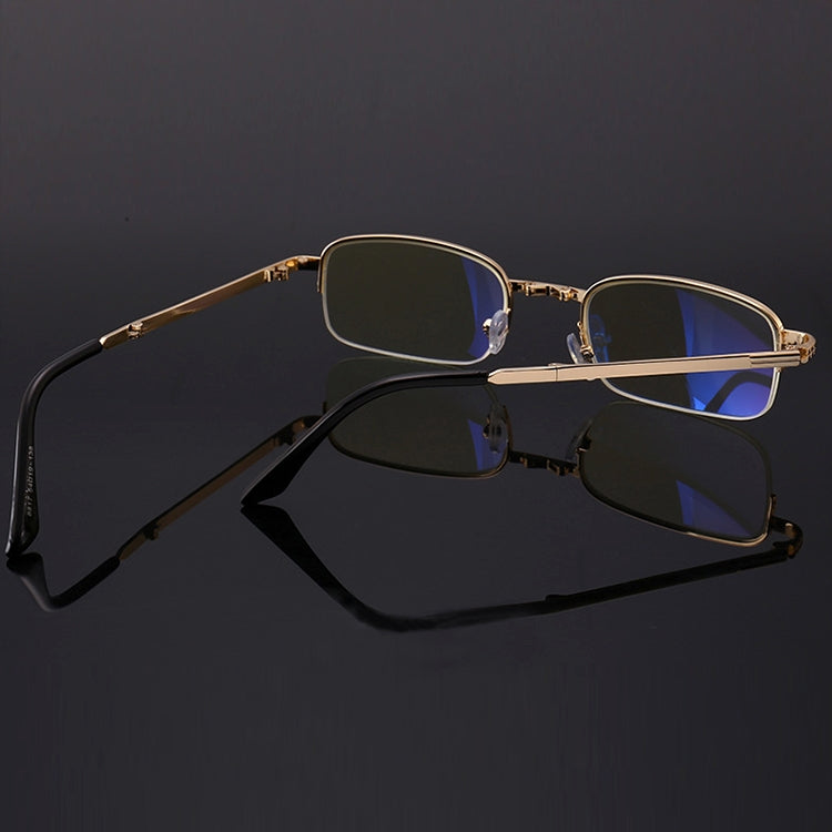 Folding Anti Blue-ray Presbyopic Reading Glasses with Case & Cleaning Cloth, +1.00D, +1.00D