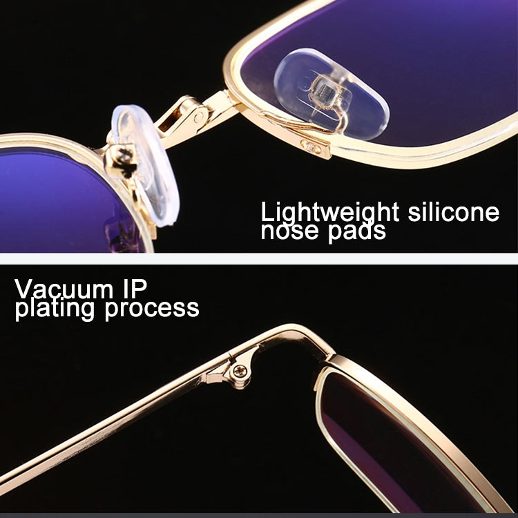 Folding Anti Blue-ray Presbyopic Reading Glasses with Case & Cleaning Cloth, +4.00D, +4.00D