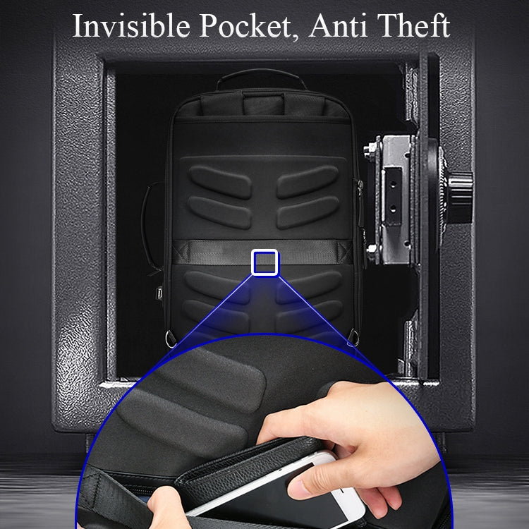 Bopai 751-006551 Large Capacity Business Casual Breathable Laptop Backpack with External USB Interface, Size: 30 x 12 x 44cm, 751-006551