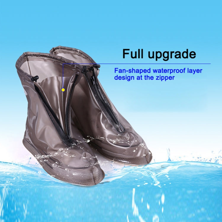 Fashion PVC Non-slip Waterproof Thick-soled Shoe Cover Size: S, Size: S