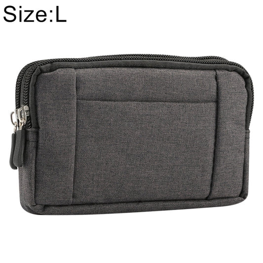 Sports Denim Universal Phone Bag Waist Bag for 5.5~6.3 inch Smartphones, Size: L, L