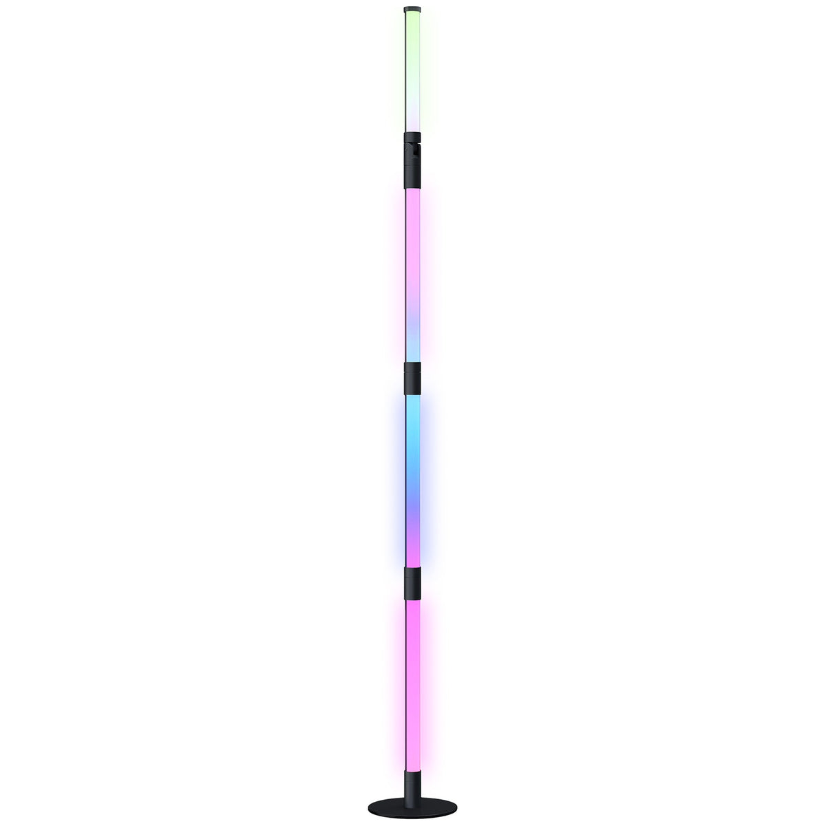 HOMCOM LED Floor Lamp, Corner Floor Lamp with App & Remote Control Dark Grey