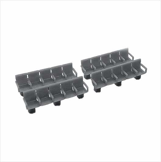 Ready to Paint Station Seating - Row of 5 - with Arms (4 pack)