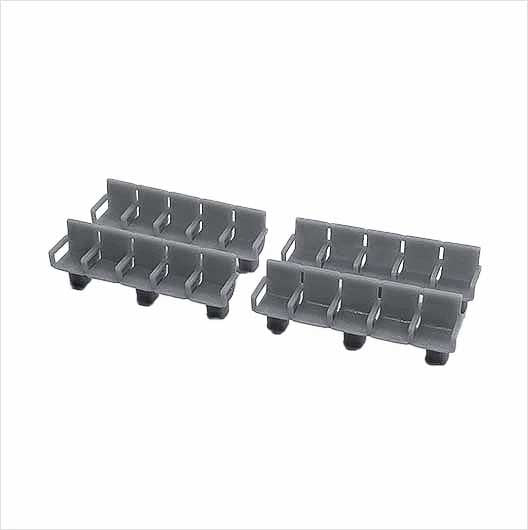 Ready to Paint Station Seating - Row of 5 - with Arms (4 pack)