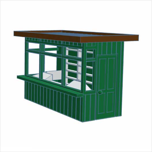 Ready to Paint Steam-Era News Kiosk