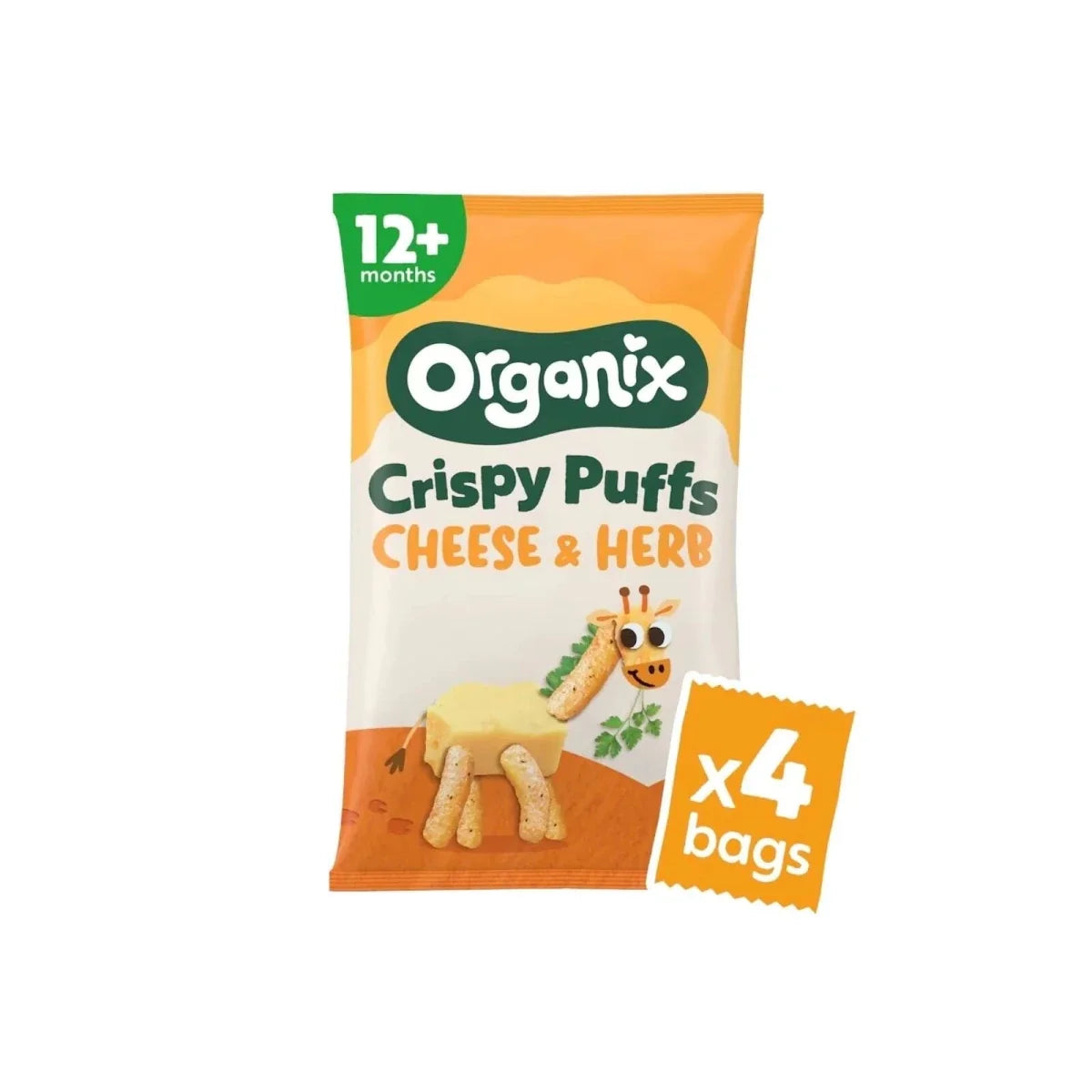 Organix Cheese & Herb Organic Puffs 12+ months 60g (4x15g)