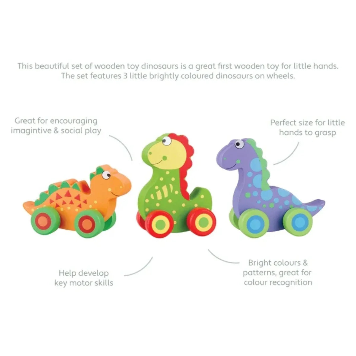Orange Tree Toys First Dinosaurs Wheelies