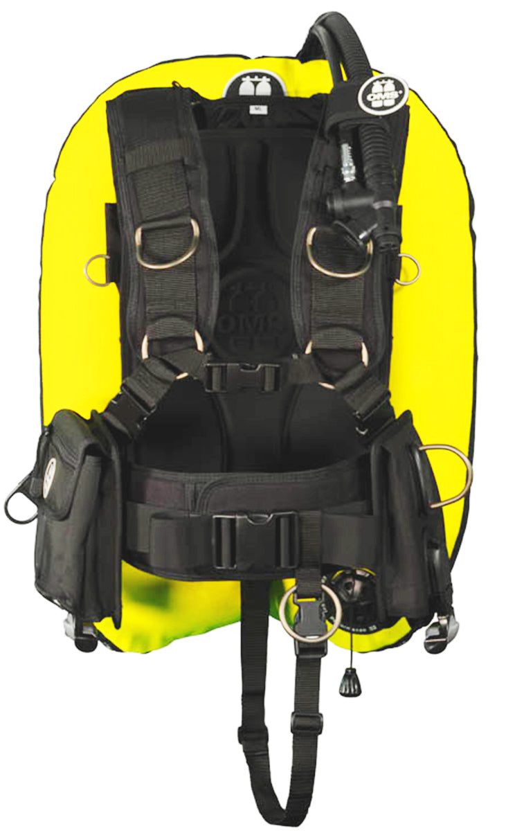 OMS Speed Yellow/Black 32Lb14.5Kg IQ Lite Cummerband Signature Harness Performance Mono Wing BC System Size ML S11718038