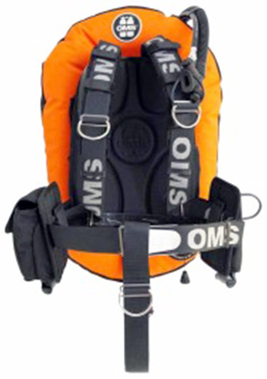 OMS Lava Orange/Black 27Lb12.5Kg IQ Lite Harness Performance Mono Wing BC System Size XL S11618024