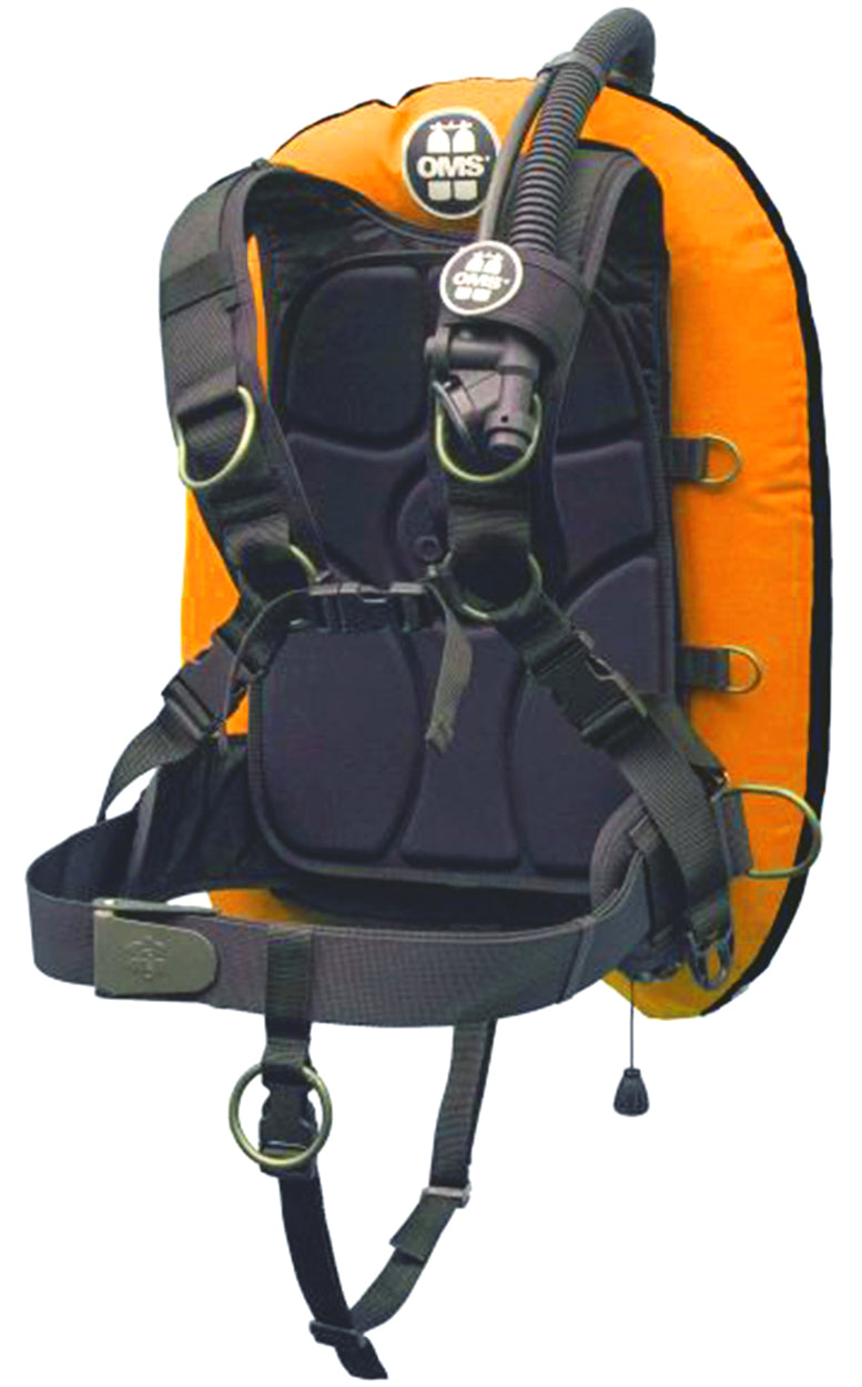 OMS Lava Orangee/Black 32Lb14.5Kg IQ Lite Harness Performance Mono Wing BC System Size XS S11618067