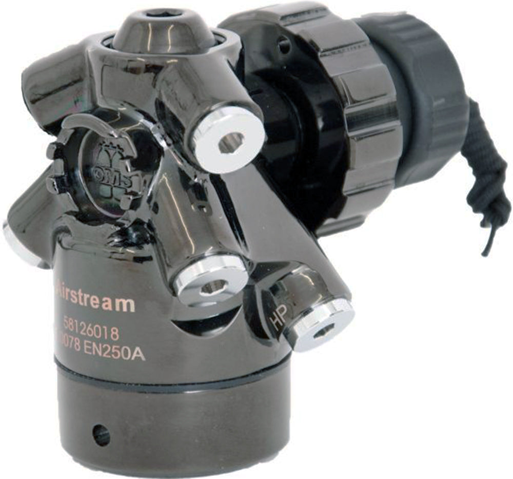 OMS Airstream PVD Black Nitrox Regulator DIN 1st Stage A13118006
