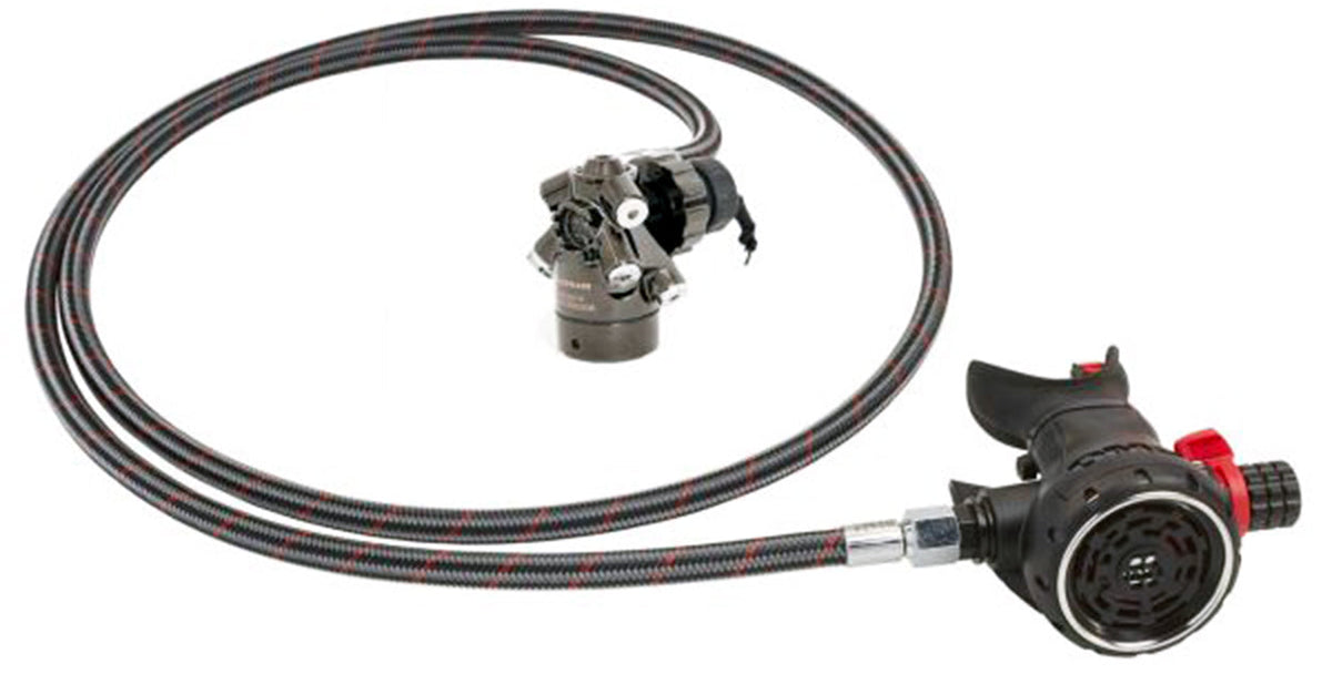 OMS PVD Black Airstream Evoque Regulator AClamp with 210cm Miflex Hose S13318010