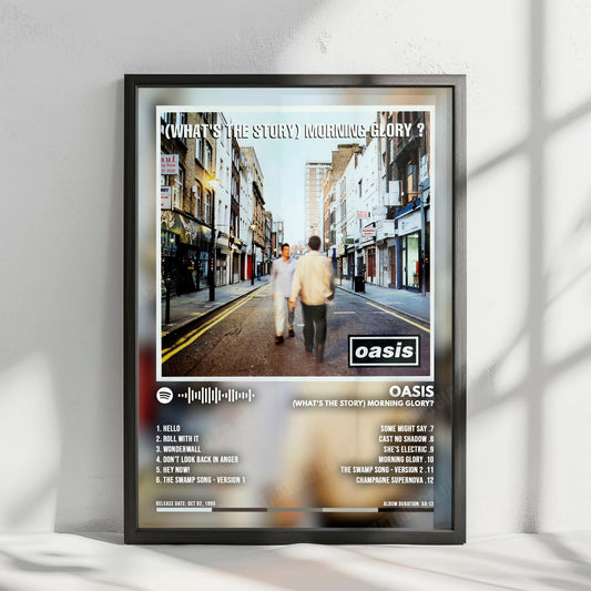Oasis - What's the Story Morning Glory - Album Cover Poster with Full Tracklist