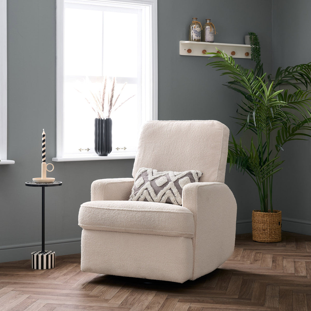Madison Electric Recliner Nursing Chair – Teddy Ivory