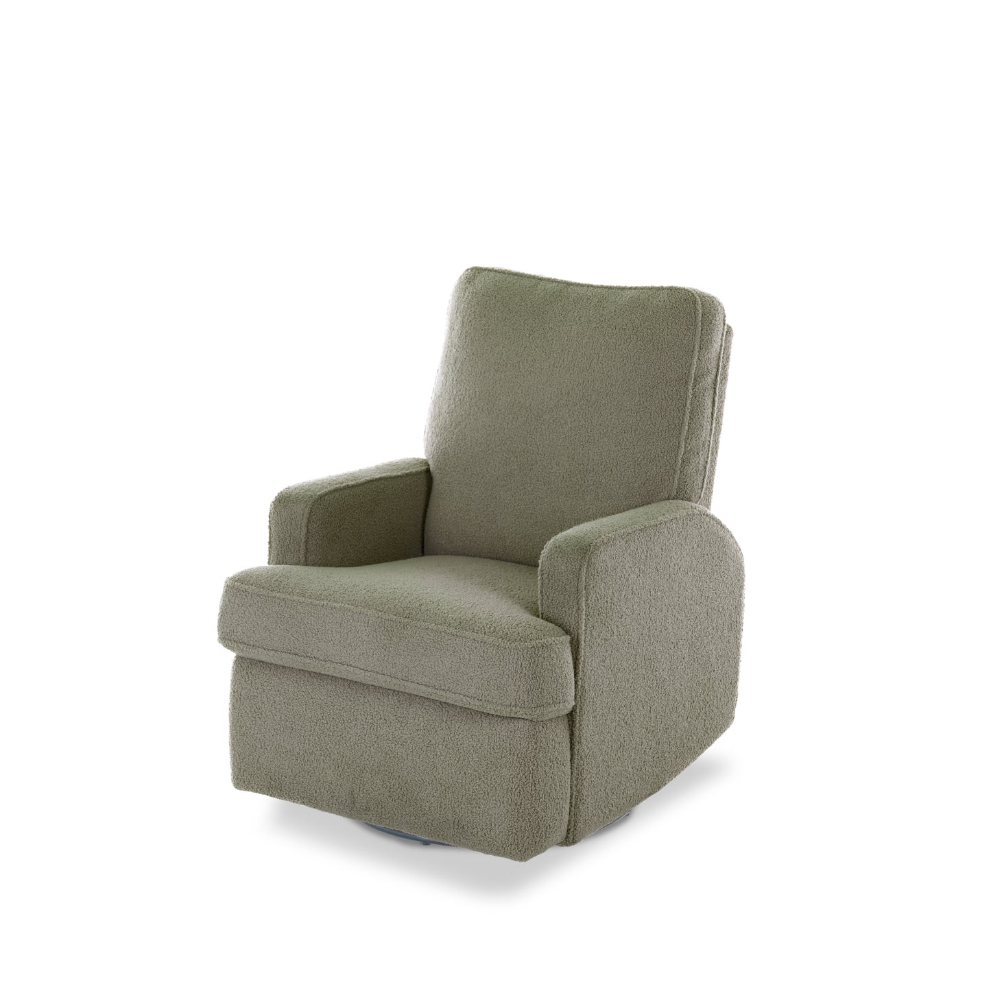 Madison Swivel Glider Recliner Chair - Teddy Fabric Olive
