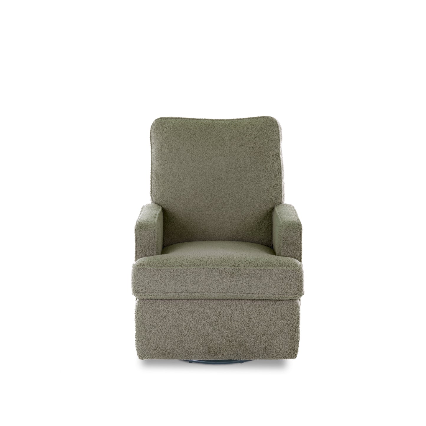 Madison Swivel Glider Recliner Chair - Teddy Fabric Olive