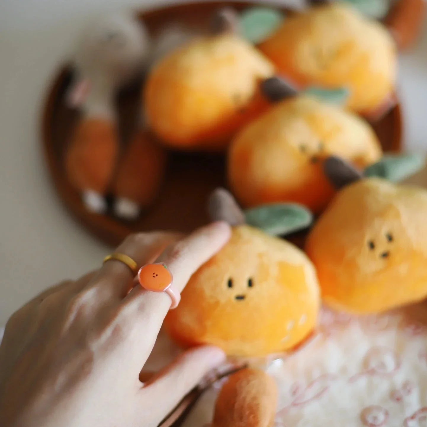 Daily White | Orange Bag Charm