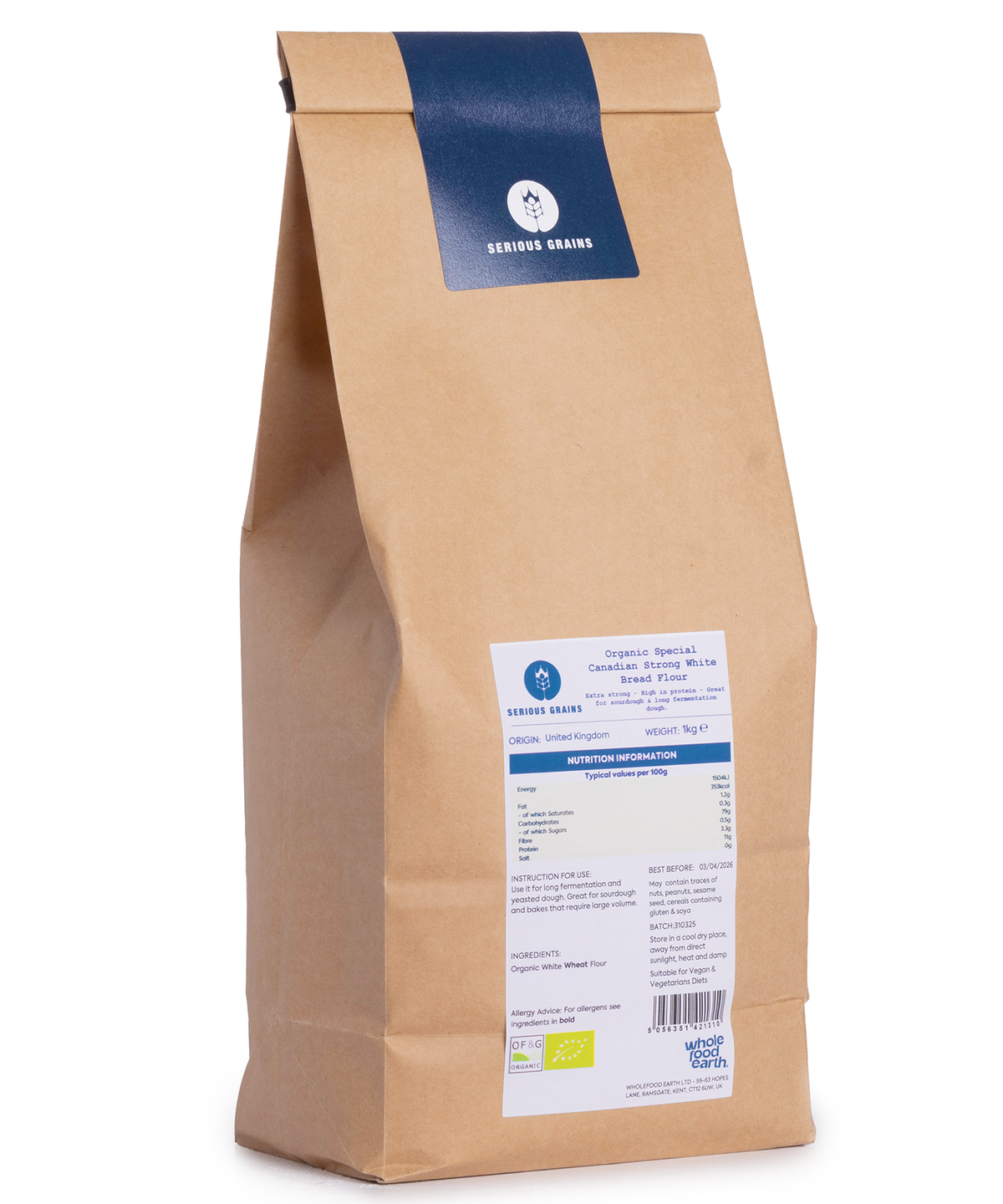 Organic Extra Strong White Bread Flour (Hard Wheat) - Serious Grains