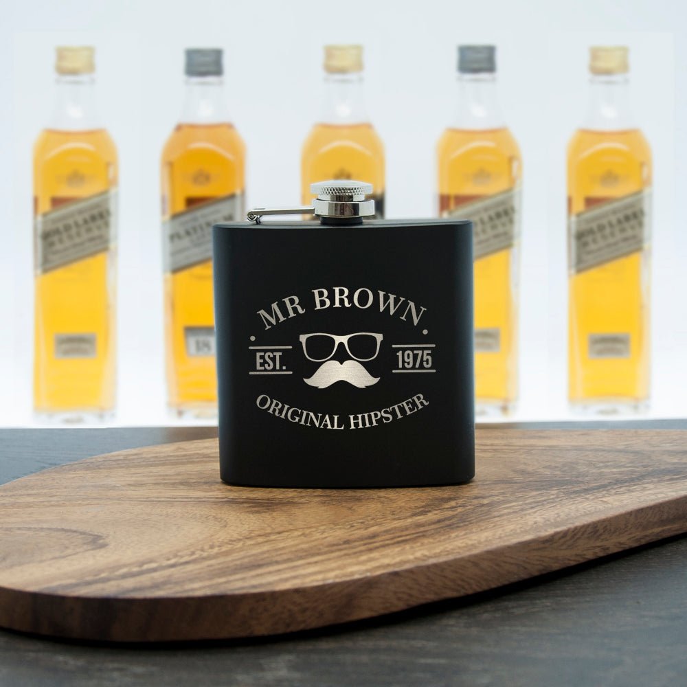 Personalised Original Hipster Hip Flask