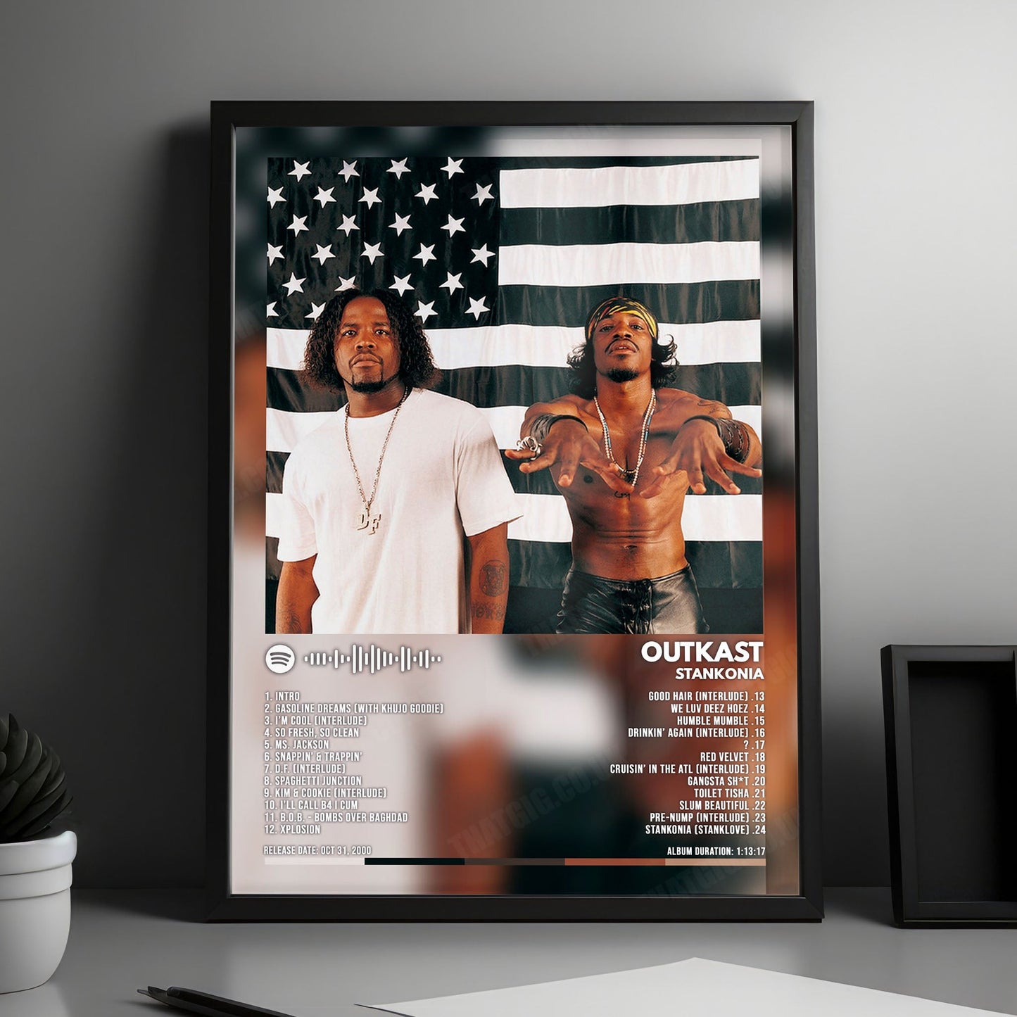 OutKast "Stankonia" Album Cover Poster - with Complete Tracklist
