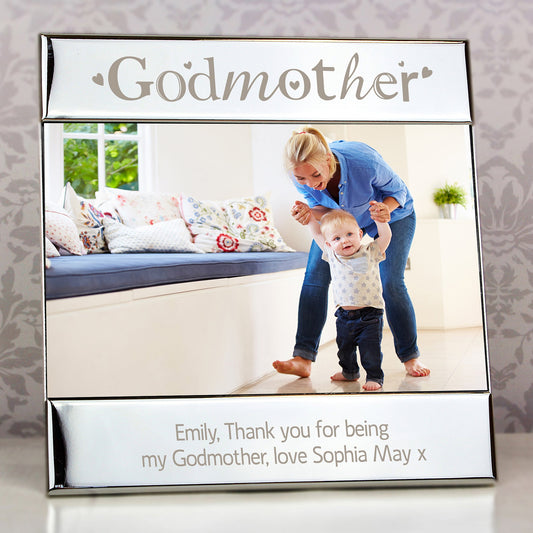 Personalised Silver Godmother 6x4 Inch Photo Frame