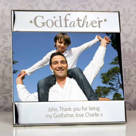 Personalised Silver Godfather 6x4 Inch Photo Frame