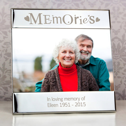 Personalised Silver Memories 6x4 Inch Photo Frame