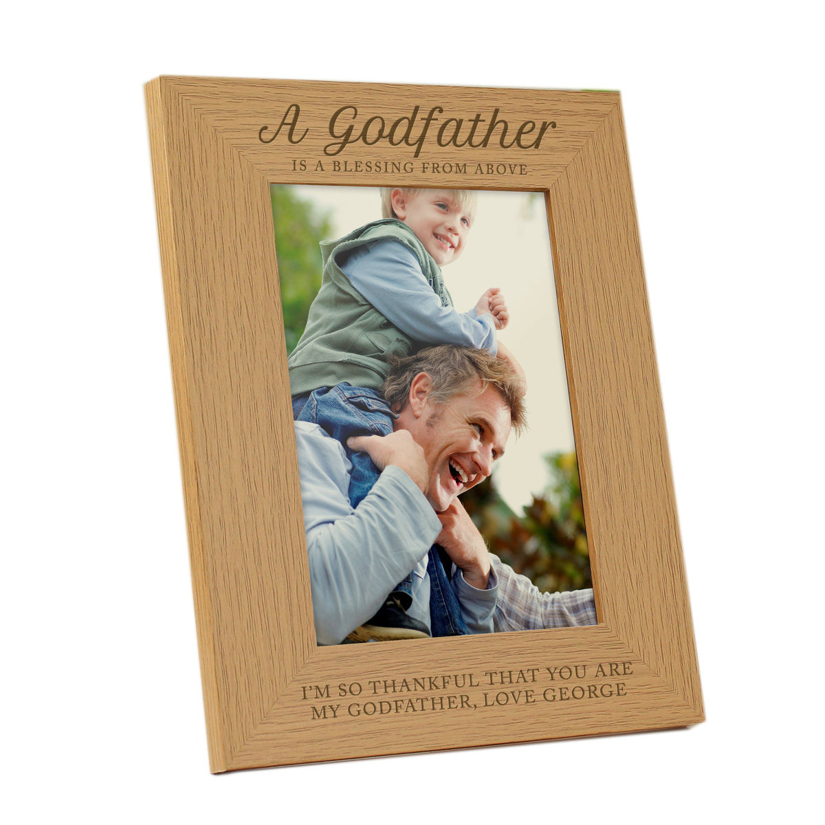Personalised Godfather 5x7 Inch Wooden Photo Frame