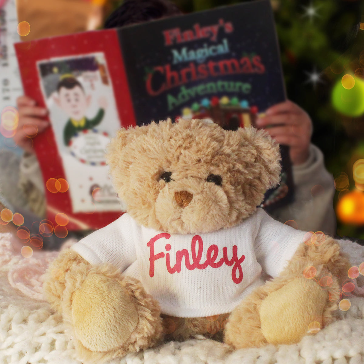 Personalised Magical Christmas Adventure Story Book And Personalised Teddy Bear