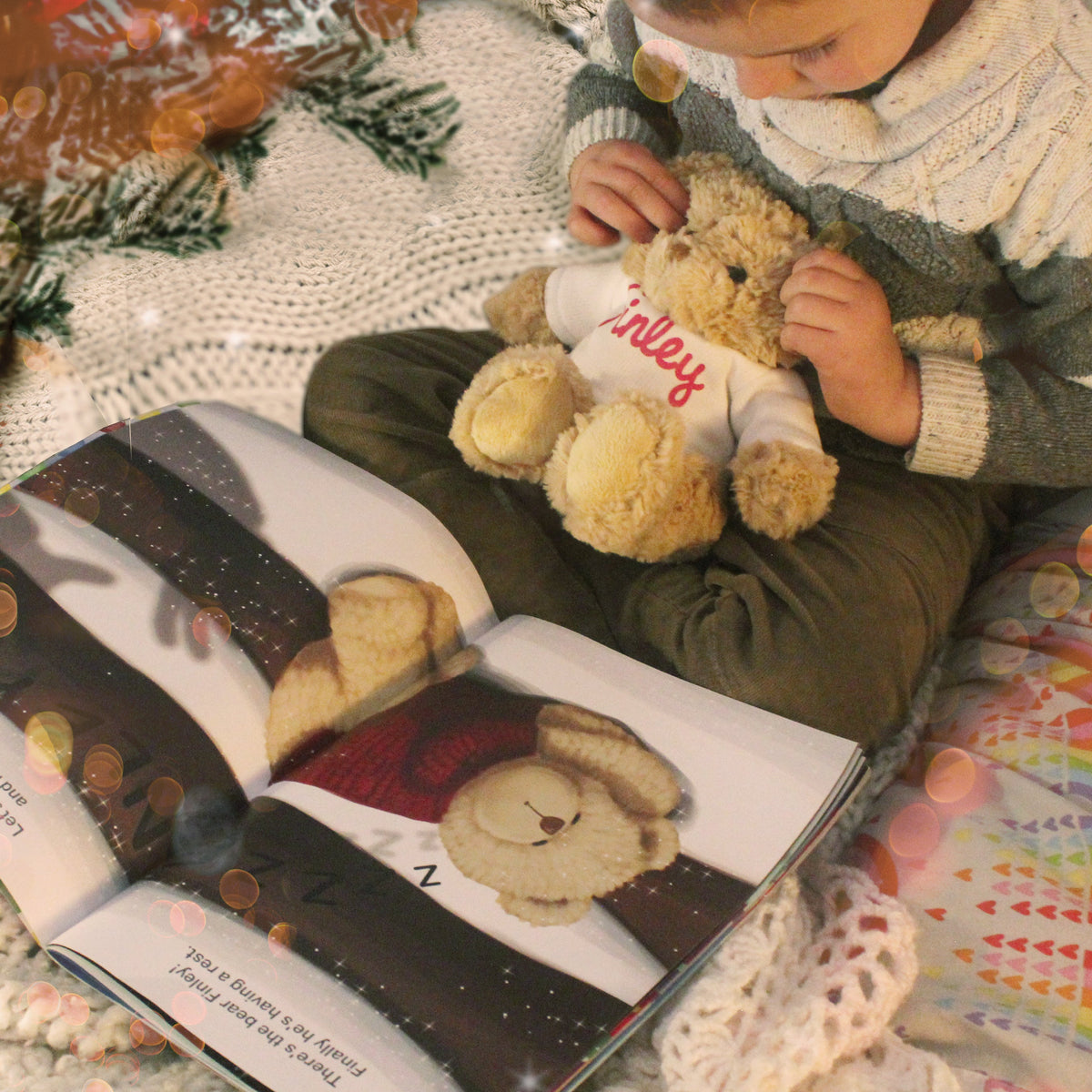 Personalised Magical Christmas Adventure Story Book And Personalised Teddy Bear