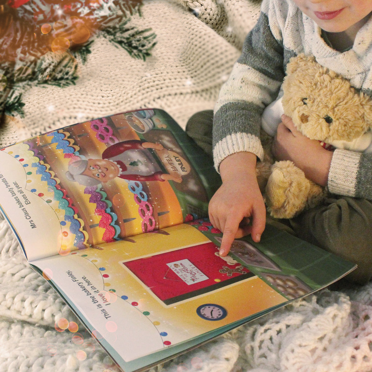 Personalised Magical Christmas Adventure Story Book And Personalised Teddy Bear