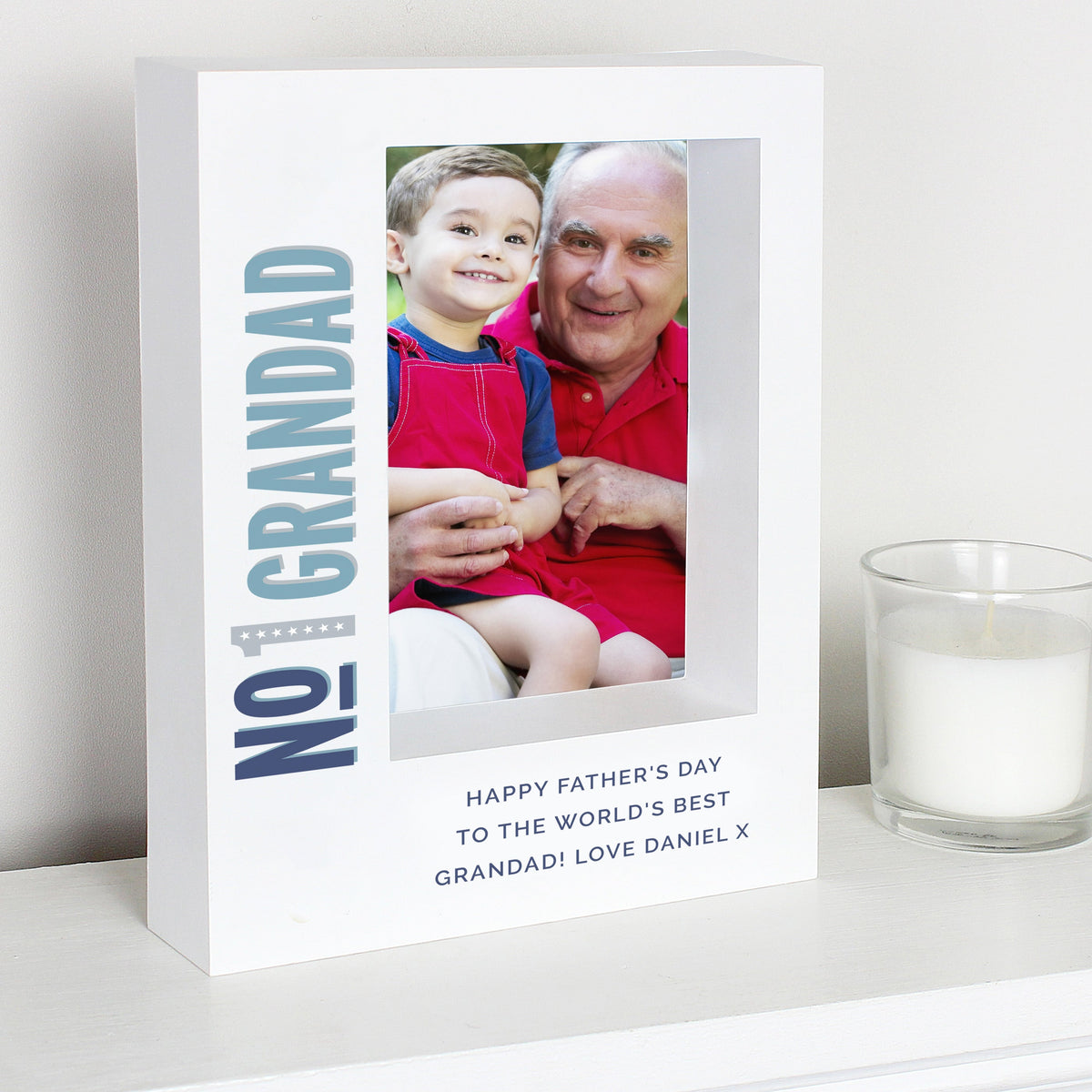 Personalised No.1 5x7 Inch Box Photo Frame