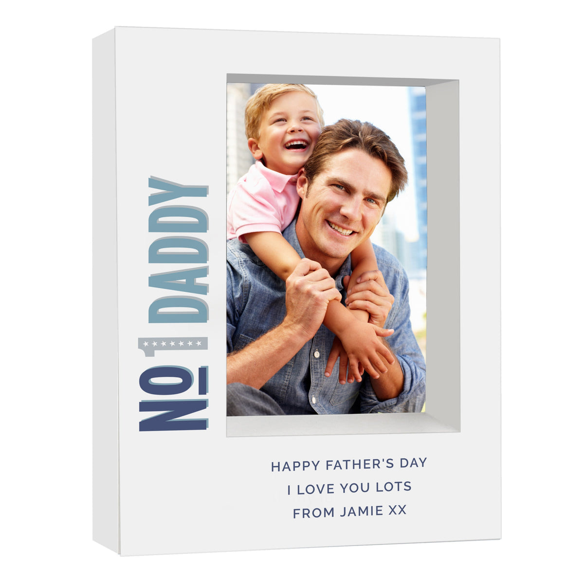 Personalised No.1 5x7 Inch Box Photo Frame