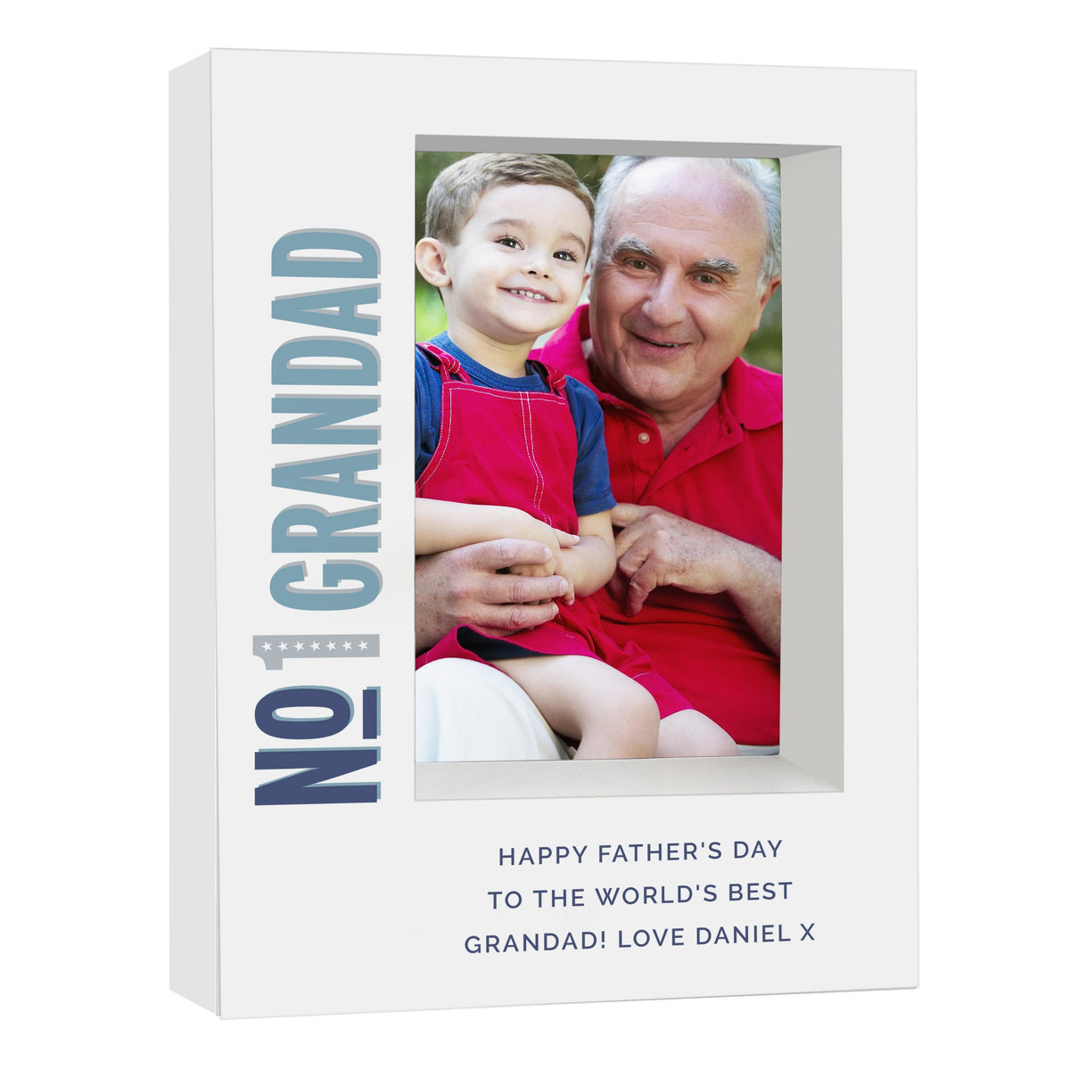 Personalised No.1 5x7 Inch Box Photo Frame