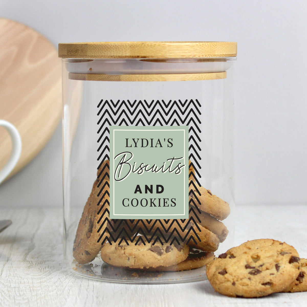 Personalised Relax Soak Unwind Glass Jar With Bamboo Lid