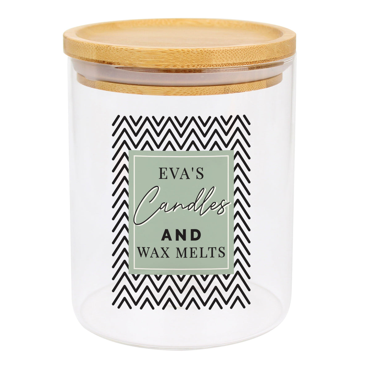 Personalised Relax Soak Unwind Glass Jar With Bamboo Lid