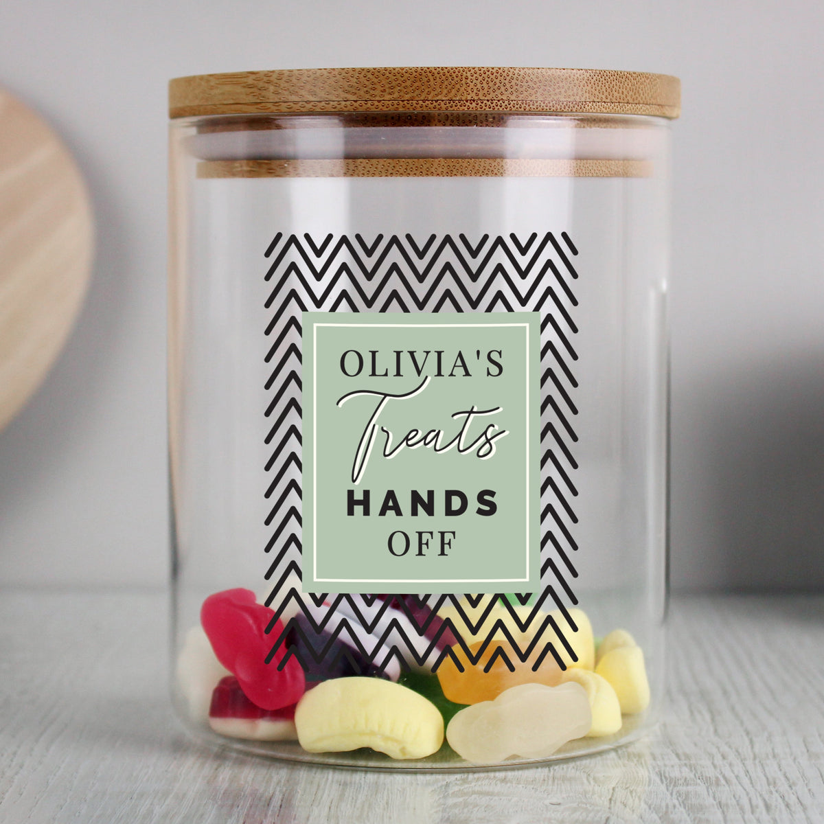 Personalised Relax Soak Unwind Glass Jar With Bamboo Lid